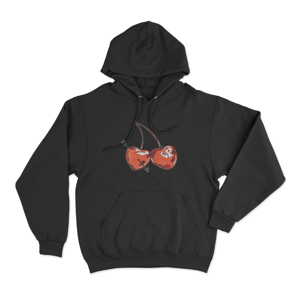 Cherries Crewneck Unisex Hoodie Black Cherries Crewneck Unisex Hoodie Black