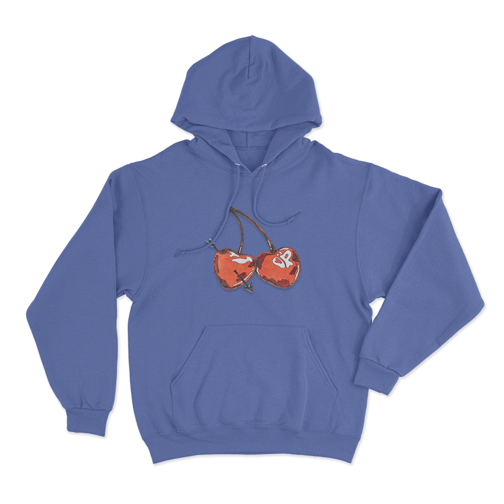 Cherries Crewneck Unisex Hoodie Blue Cherries Crewneck Unisex Hoodie Blue