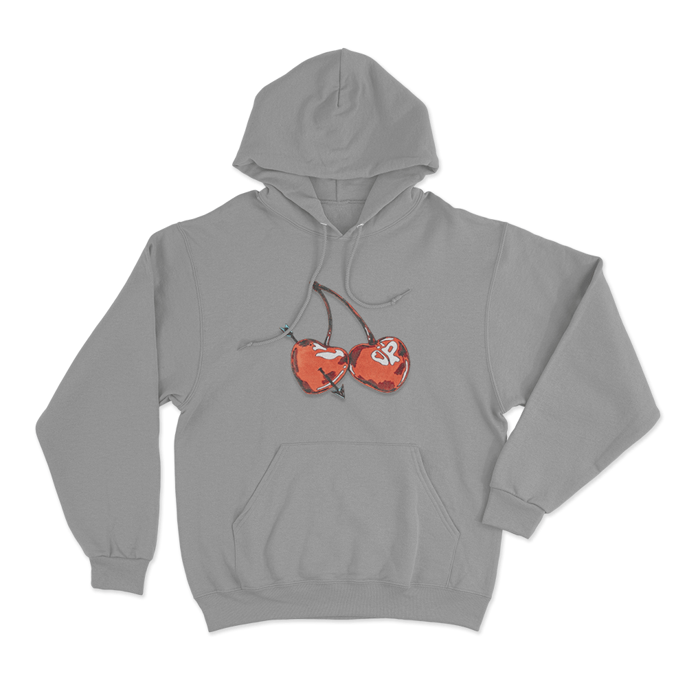 Cherries Crewneck Unisex Hoodie Grey Cherries Crewneck Unisex Hoodie Grey