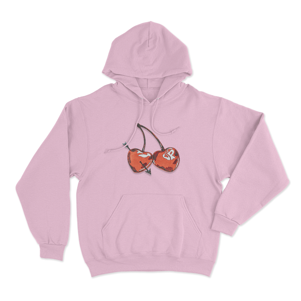 Cherries Crewneck Unisex Hoodie Pink Cherries Crewneck Unisex Hoodie Pink