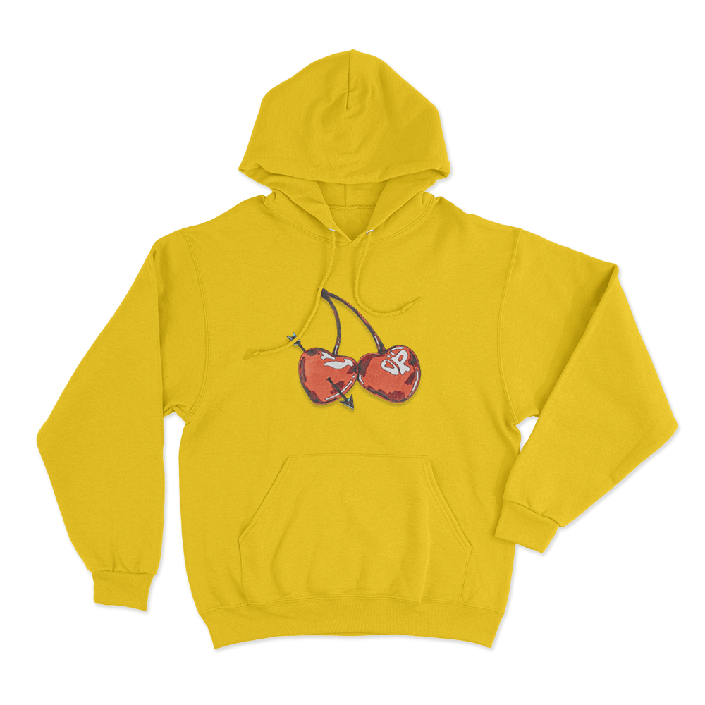 Cherries Crewneck Unisex Hoodie Yellow Cherries Crewneck Unisex Hoodie Yellow