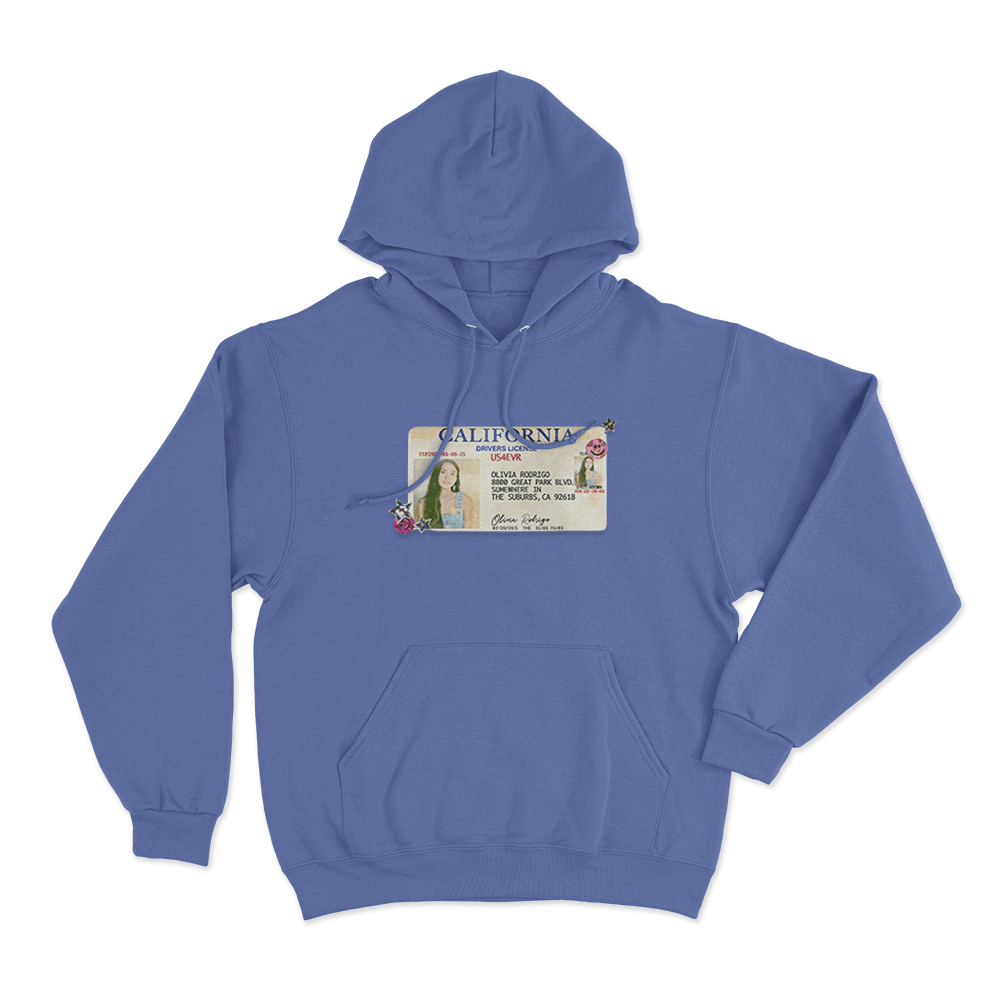 Drivers License 5 Year Anniversary Unisex Hoodie Blue Drivers License 5 Year Anniversary Unisex Hoodie Blue