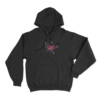 Heart Safety Pins Unisex Hoodie Black