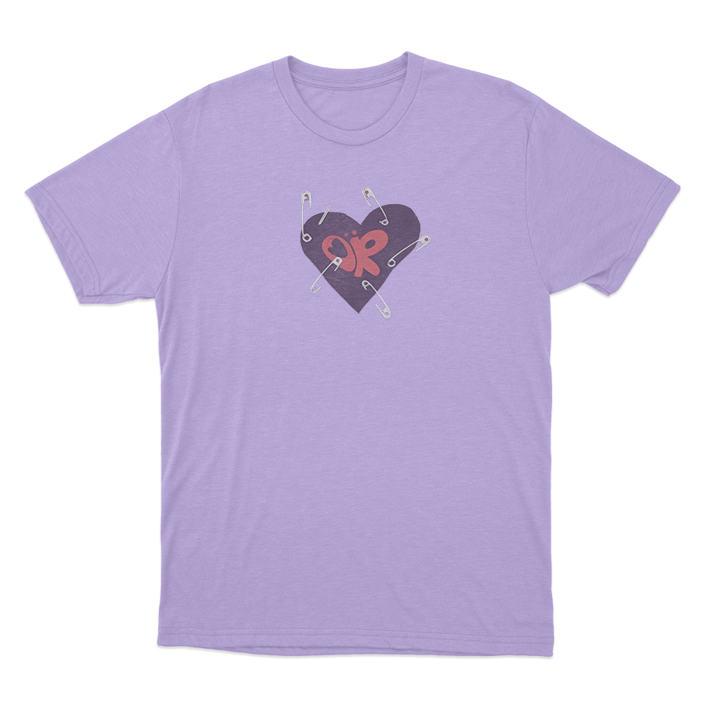 Heart Safety Pins Unisex T Shirt Purple Heart Safety Pins Unisex T Shirt Purple
