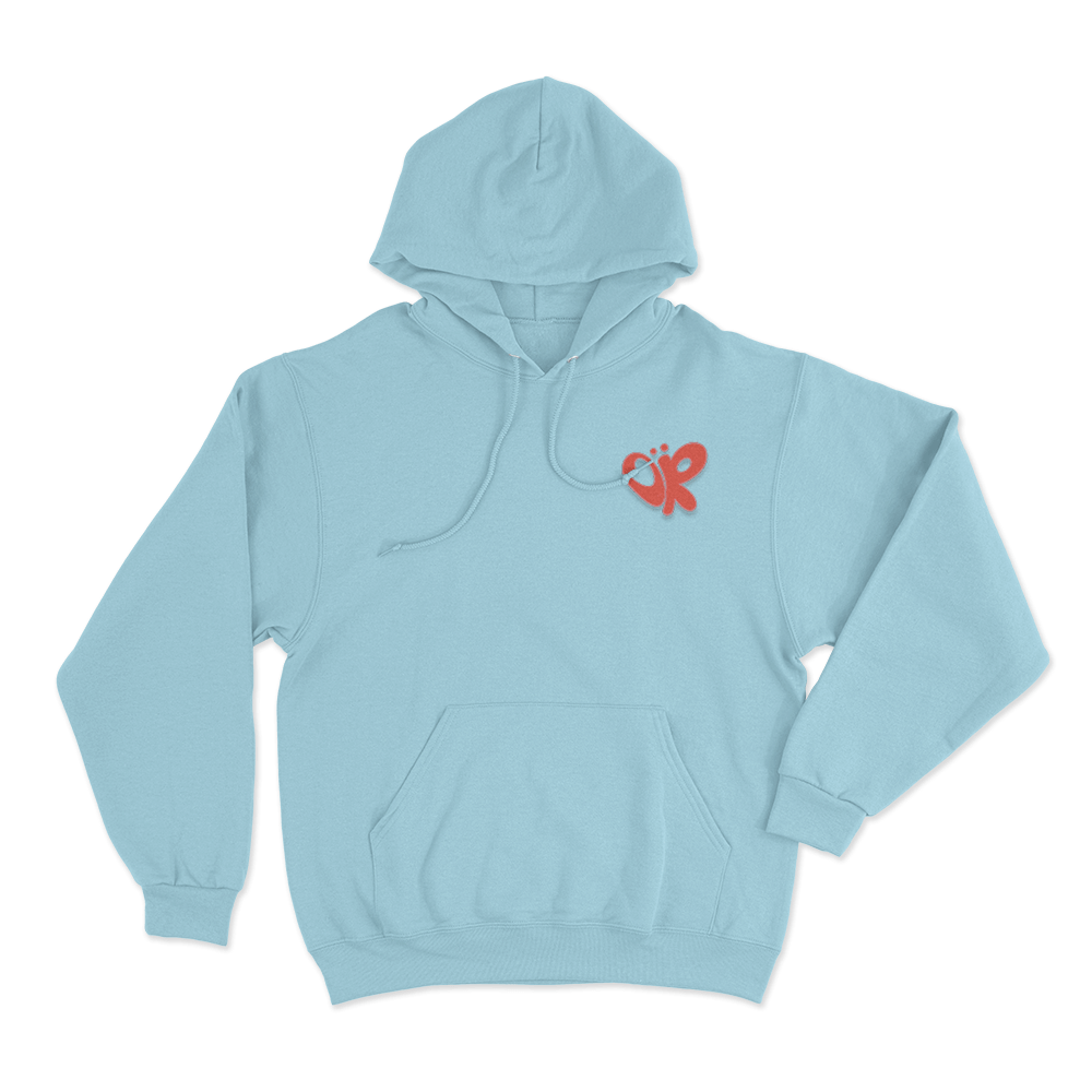 OR Butterfly Logo Unisex Hoodie Sky Blue OR Butterfly Logo Unisex Hoodie Sky Blue
