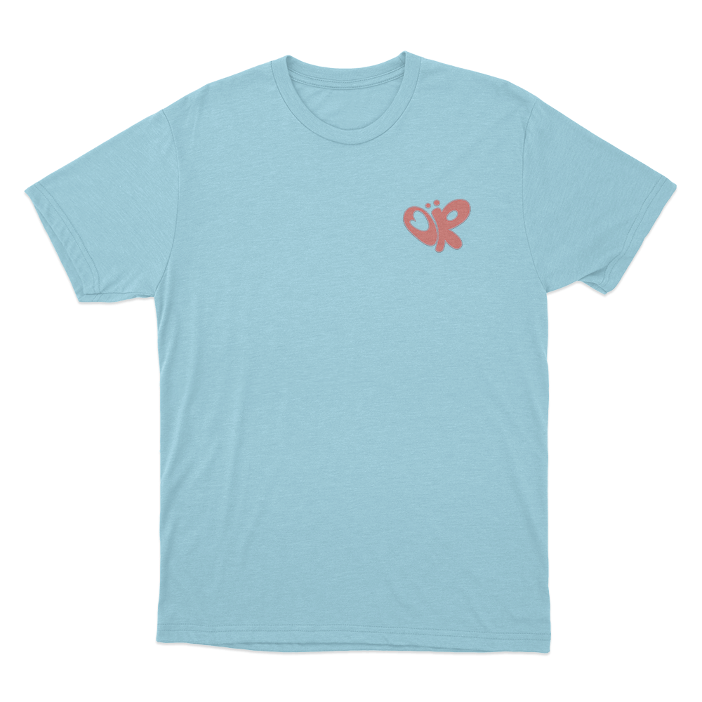 OR Butterfly Logo Unisex T Shirt Sky Blue OR Butterfly Logo Unisex T Shirt Sky Blue