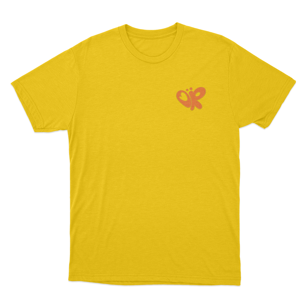 OR Butterfly Logo Unisex T Shirt Yellow OR Butterfly Logo Unisex T Shirt Yellow